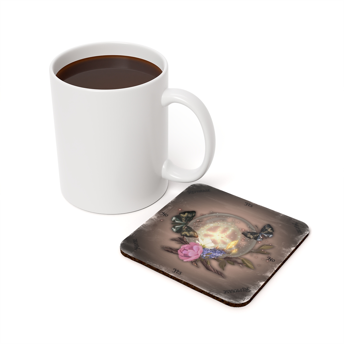 Coaster Pendulum Board | Crystal Ball | Fortune Telling | Cork Back - Image 3