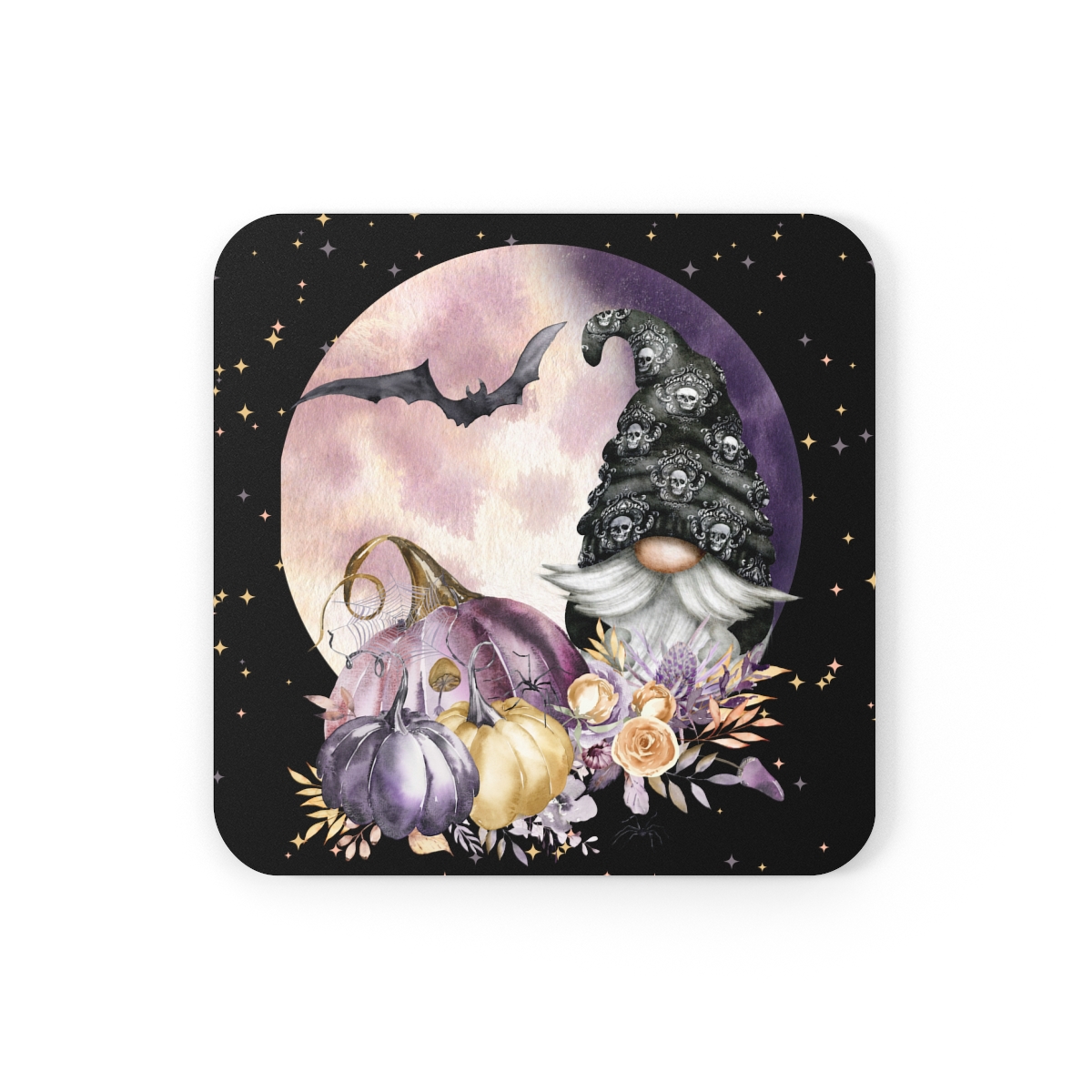 Coaster Mr. Gnome Autumn | Halloween | Cork Back